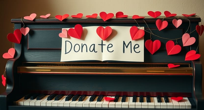 donate me a piano adorned with hearts cf7716